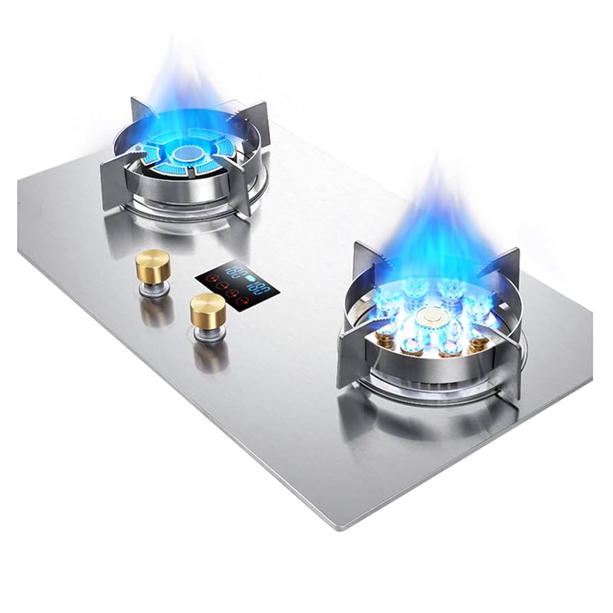 Amazon.com: BXKCFYBSQ 75cm Gas Stove with 2 Burners, Right